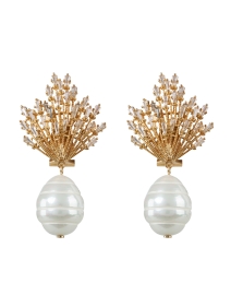 Product image thumbnail - Anton Heunis - Gold and Crystal Pearl Drop Earrings