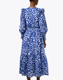 Back image thumbnail - Banjanan - Pearl Blue Ikat Cotton Dress