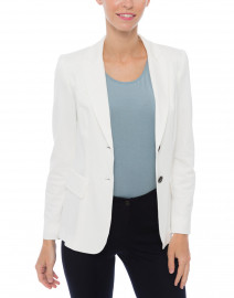 Front image thumbnail - Marc Cain - Ivory Jersey Knit Blazer
