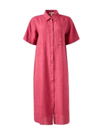 Pink Linen Shirt Dress