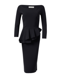 Product image thumbnail - Chiara Boni La Petite Robe - Deirdre Black Ruffled Peplum Dress