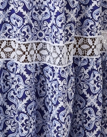 Fabric image thumbnail - Temptation Positano - Blue Print Linen Maxi Dress