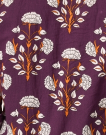 Fabric image thumbnail - Ro's Garden - Deauville Purple Printed Shirt Dress