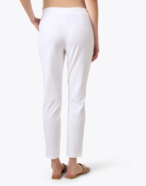Back image thumbnail - Eileen Fisher - White Stretch Slim Ankle Pant