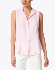 Front image thumbnail - Hinson Wu - Joselyn Soft Pink Linen Shirt
