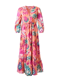 Castor Pink Multi Ikat Cotton Dress 