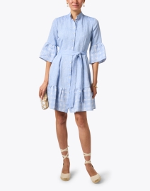 Look image thumbnail - 120% Lino - Blue Linen Chambray Shirt Dress