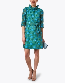 Look image thumbnail - Abbey Glass - Claudine Green Floral Organza Dress