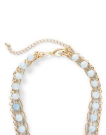 Extra_1 image thumbnail - Deborah Grivas - Aquamarine and Gold Multi Chain Necklace