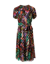 Product image thumbnail - Soler - Sophie Black Multi Print Silk Georgette Dress 