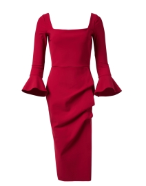 Product image thumbnail - Chiara Boni La Petite Robe - Astra Red Pleated Dress