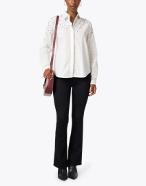 Look image thumbnail - Vilagallo - Margot White Embellished Cotton Shirt