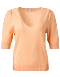 Product image thumbnail - White + Warren - Orange Cashmere Sweater
