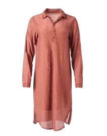 Dusty Rose Cotton Silk Shift Dress