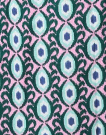 Fabric image thumbnail - Bella Tu - Pink and Green Print Beaded Cotton Kaftan Dress
