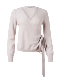 Product image thumbnail - Kinross - Beige Cashmere Wrap Sweater