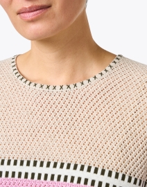 Extra_1 image thumbnail - Lisa Todd - Pink and Beige Cotton Sweater