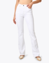 Front image thumbnail - AG Jeans - Alexxis White High Rise Boot Cut Jean