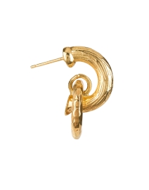 Fabric image thumbnail - Gas Bijoux - Lizette Gold Intertwined Hoop Earrings