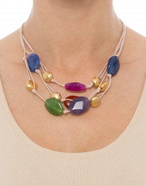 RTV - Multicolor and Gold Beaded Necklace