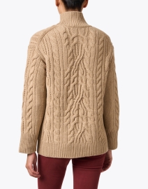 Back image thumbnail - Vince - Camel Wool Cashmere Turtleneck Sweater