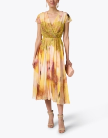 Look image thumbnail - Jason Wu Collection - Floral Chiffon Dress with Lace Detail
