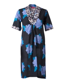 Product image thumbnail - Lisa Corti - Radha Black and Blue Print Tunic Dress