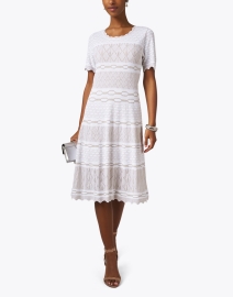 Look image thumbnail - D.Exterior - White Jacquard Knit Dress