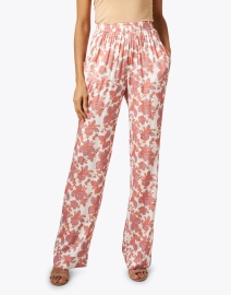 Front image thumbnail - Chloe Kristyn - Coral and White Floral Pant