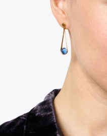 Look image thumbnail - Dean Davidson -  Mini Ipanema Blue Stone Drop Earrings