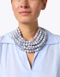 Look image thumbnail - Fairchild Baldwin - Bella Lavender Grey Tone Multistrand Necklace