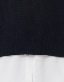 Fabric image thumbnail - Brochu Walker - Midnight Navy Sweater with White Underlayer