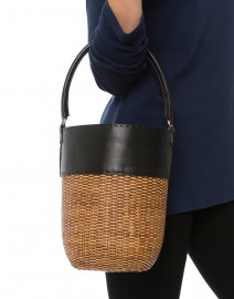 Lucie Woven Natural Wicker Bucket Tote