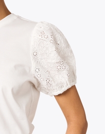 Extra_1 image thumbnail - Jason Wu - White Cotton Eyelet Sleeve Top