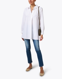 Look image thumbnail - Eileen Fisher - White Cotton Tunic Top