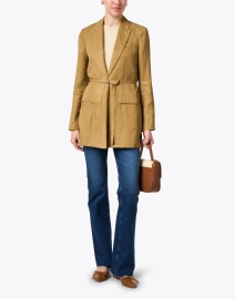 Look image thumbnail - Piazza Sempione - Brown Tricotine Belted Jacket 
