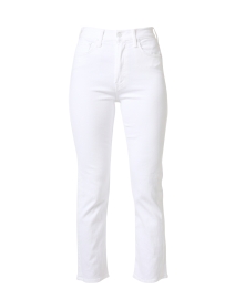 Product image thumbnail - Mother - The Rider White High-Waisted Ankle Jean