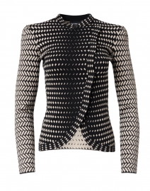 Black and White Patterned Knit Jacket 