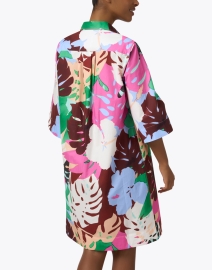 Back image thumbnail - Sara Roka - Jackalyn Multi Tropical Print Shirt Dress