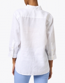 Back image thumbnail - Hinson Wu - Halsey White Luxe Linen Shirt