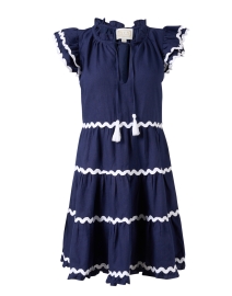 Product image thumbnail - Sail to Sable - Navy Ric Rac Cotton Dress