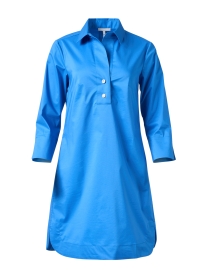Aileen Blue Stretch Cotton Dress