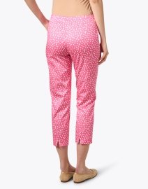 Back image thumbnail - Piazza Sempione - Audrey Pink Print Capri Pant