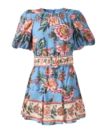 Blue Multi Floral Print Dress