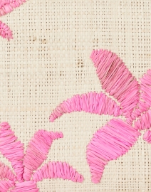 Fabric image thumbnail - Kayu - Sierra Pink Embroidered Raffia Clutch