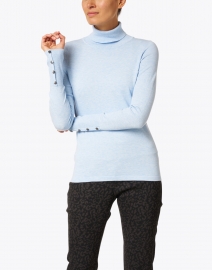 J'Envie - Sky Blue Stretch Turtleneck Sweater
