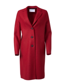 Red Pressed Wool Overcoat