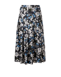 Product image thumbnail - Veronica Beard - Norris Navy Floral Printed Skirt