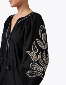 Extra_1 image thumbnail - Figue - Kali Black and White Embroidered Cotton Dress