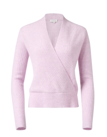 Product image thumbnail - Kinross - Pink Cashmere Faux Wrap Top